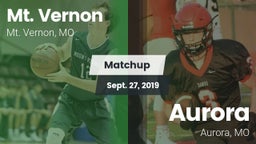 Matchup: Mt. Vernon High vs. Aurora  2019