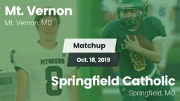 Matchup: Mt. Vernon High vs. Springfield Catholic  2019