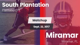 Matchup: South Plantation vs. Miramar  2017