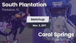 Matchup: South Plantation vs. Coral Springs  2017