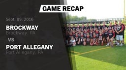Recap: Brockway  vs. Port Allegany  2016