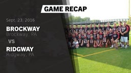 Recap: Brockway  vs. Ridgway  2016