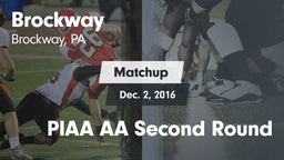 Matchup: Brockway vs. PIAA AA Second Round 2016