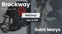 Matchup: Brockway vs. Saint Marys 2019