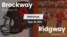 Matchup: Brockway vs. Ridgway  2019