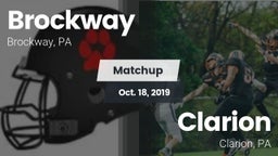 Matchup: Brockway vs. Clarion  2019
