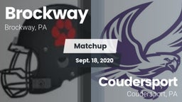 Matchup: Brockway vs. Coudersport  2020