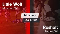 Matchup: Little Wolf vs. Rosholt  2016