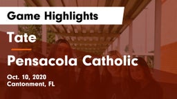 Tate  vs Pensacola Catholic  Game Highlights - Oct. 10, 2020