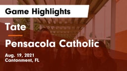 Tate  vs Pensacola Catholic  Game Highlights - Aug. 19, 2021