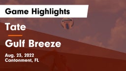Tate  vs Gulf Breeze  Game Highlights - Aug. 23, 2022
