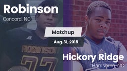 Matchup: Robinson vs. Hickory Ridge  2018