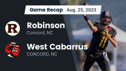 Recap: Robinson  vs. West Cabarrus  2023