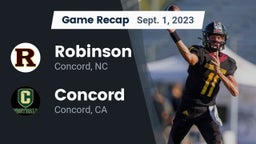 Recap: Robinson  vs. Concord  2023