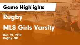 Rugby  vs MLS Girls Varsity Game Highlights - Dec. 21, 2018