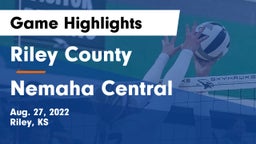 Riley County  vs Nemaha Central  Game Highlights - Aug. 27, 2022