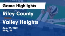 Riley County  vs Valley Heights  Game Highlights - Aug. 27, 2022
