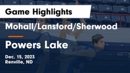 Mohall/Lansford/Sherwood  vs Powers Lake  Game Highlights - Dec. 15, 2023