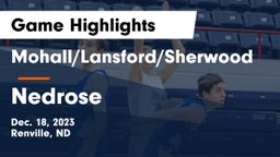 Mohall/Lansford/Sherwood  vs Nedrose  Game Highlights - Dec. 18, 2023