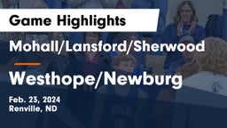 Mohall/Lansford/Sherwood  vs Westhope/Newburg  Game Highlights - Feb. 23, 2024