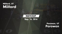 Matchup: Milford vs. Parowan  2016