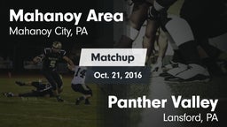 Matchup: Mahanoy Area vs. Panther Valley  2016