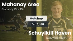 Matchup: Mahanoy Area vs. Schuylkill Haven  2017