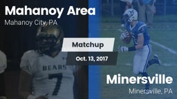 Matchup: Mahanoy Area vs. Minersville  2017