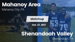 Matchup: Mahanoy Area vs. Shenandoah Valley  2017