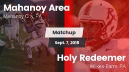 Matchup: Mahanoy Area vs. Holy Redeemer  2018