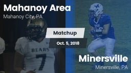 Matchup: Mahanoy Area vs. Minersville  2018
