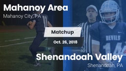 Matchup: Mahanoy Area vs. Shenandoah Valley  2018