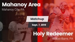 Matchup: Mahanoy Area vs. Holy Redeemer  2019