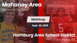 Matchup: Mahanoy Area vs. Hamburg Area School District 2019