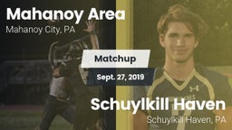 Matchup: Mahanoy Area vs. Schuylkill Haven  2019