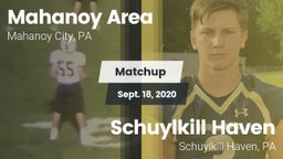 Matchup: Mahanoy Area vs. Schuylkill Haven  2020