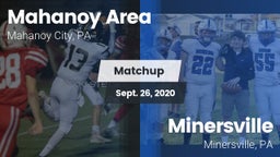 Matchup: Mahanoy Area vs. Minersville  2020