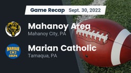 Recap: Mahanoy Area  vs. Marian Catholic  2022