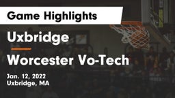 Uxbridge  vs Worcester Vo-Tech  Game Highlights - Jan. 12, 2022