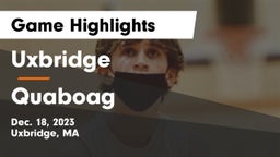 Uxbridge  vs Quaboag Game Highlights - Dec. 18, 2023