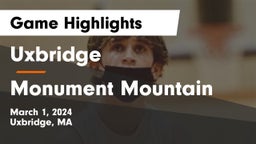 Uxbridge  vs Monument Mountain Game Highlights - March 1, 2024