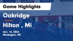 Oakridge  vs Hilton , Mi Game Highlights - Oct. 14, 2023