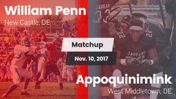 Matchup: William Penn vs. Appoquinimink  2017