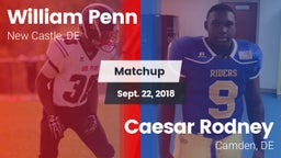 Matchup: William Penn vs. Caesar Rodney  2018
