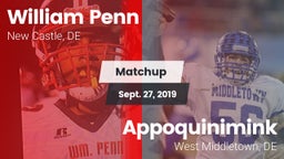 Matchup: William Penn vs. Appoquinimink  2019
