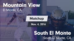 Matchup: Mountain View vs. South El Monte  2016