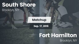 Matchup: South Shore vs. Fort Hamilton  2016