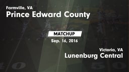 Matchup: Prince Edward County vs. Lunenburg Central  2016