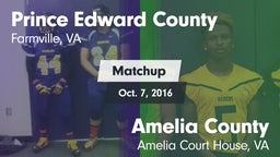 Matchup: Prince Edward County vs. Amelia County  2016