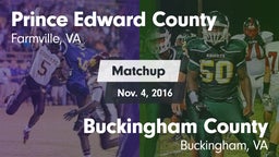 Matchup: Prince Edward County vs. Buckingham County  2016